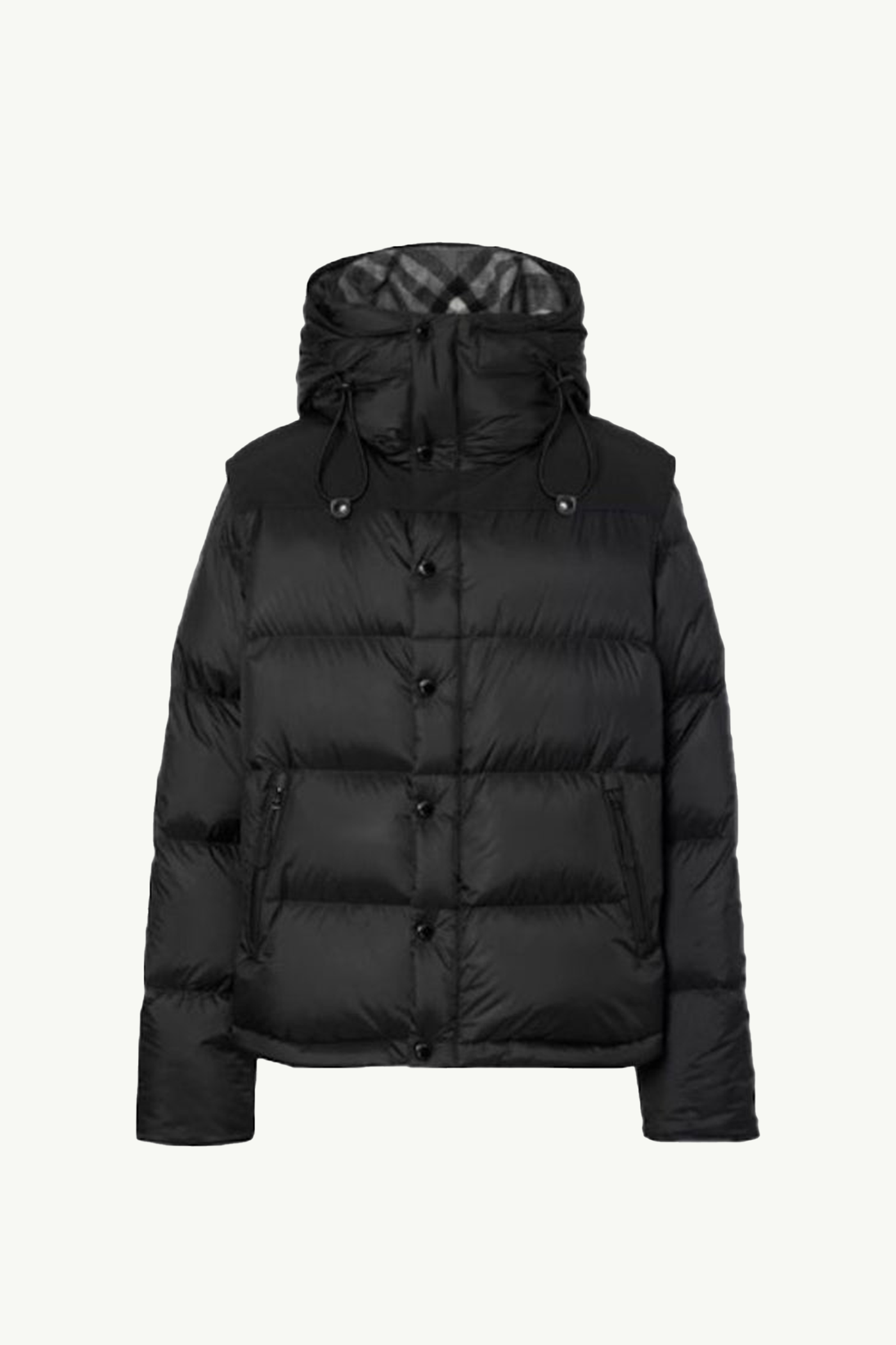 "BRBY" Hooded Puffer Jacket Black