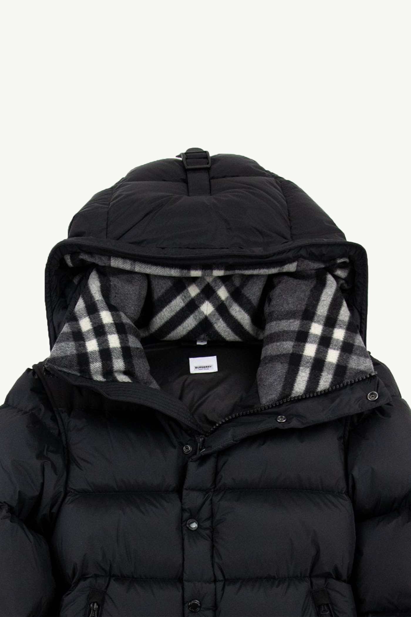 "BRBY" Hooded Puffer Jacket Black