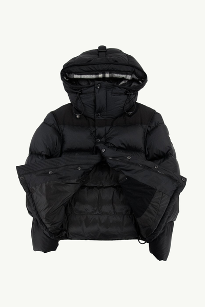"BRBY" Hooded Puffer Jacket Black