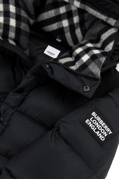 "BRBY" Hooded Puffer Jacket Black