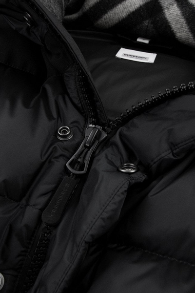 "BRBY" Hooded Puffer Jacket Black