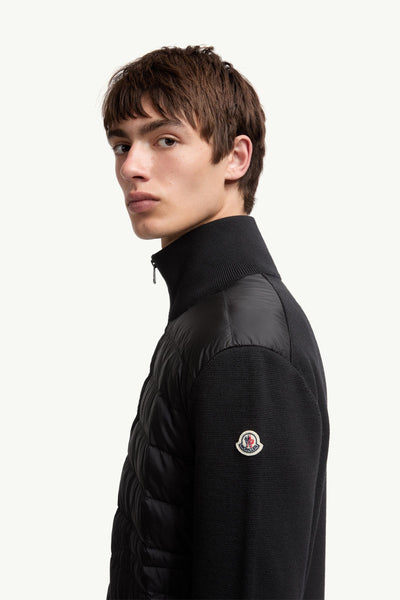 "MC" Gepolsterte Strickjacke mit Reißverschluss