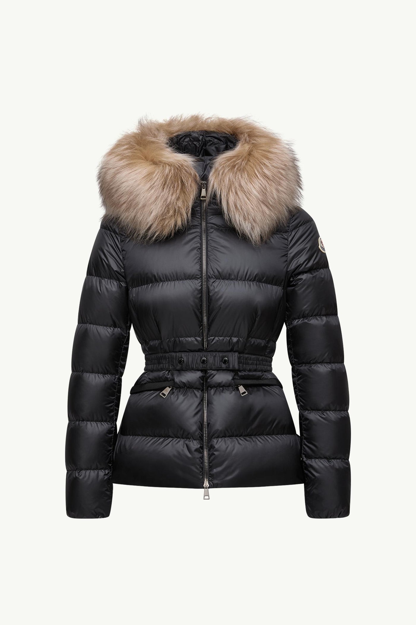 "MC" Boed kurze Daunenjacke mit Kapuze und Shearling-Besatz