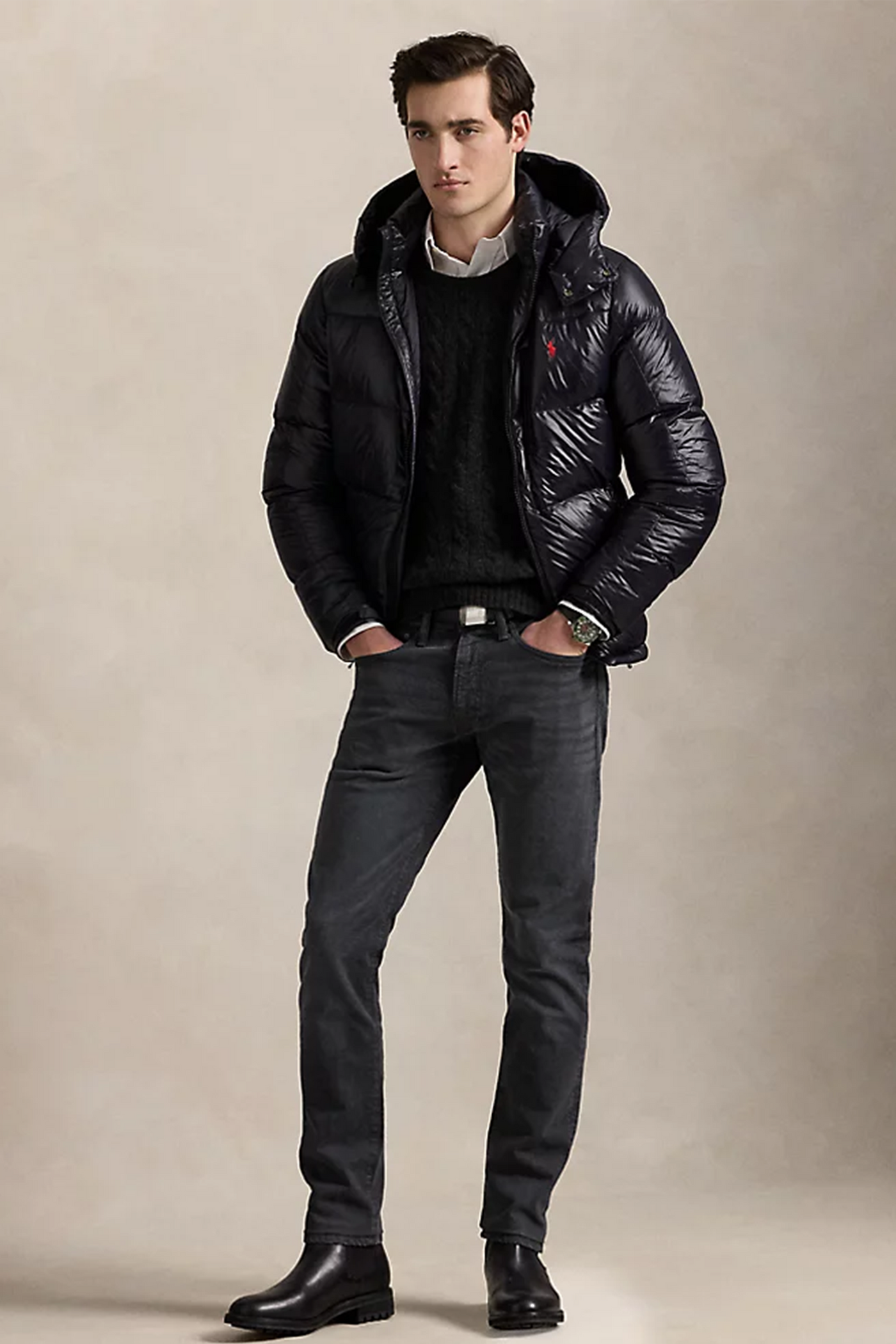 "RL" glänzende Gorham Daunenjacke