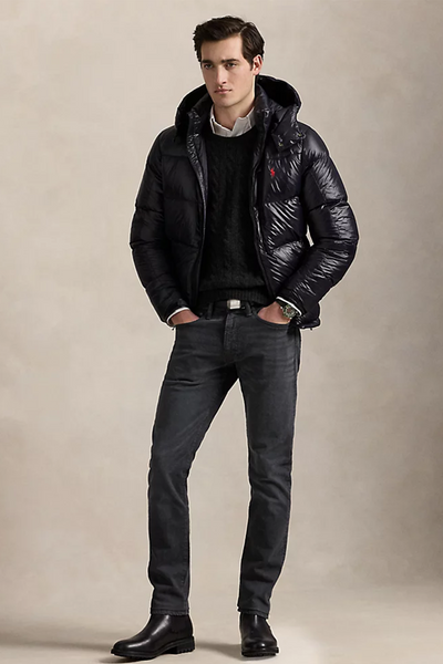 "RL" glänzende Gorham Daunenjacke