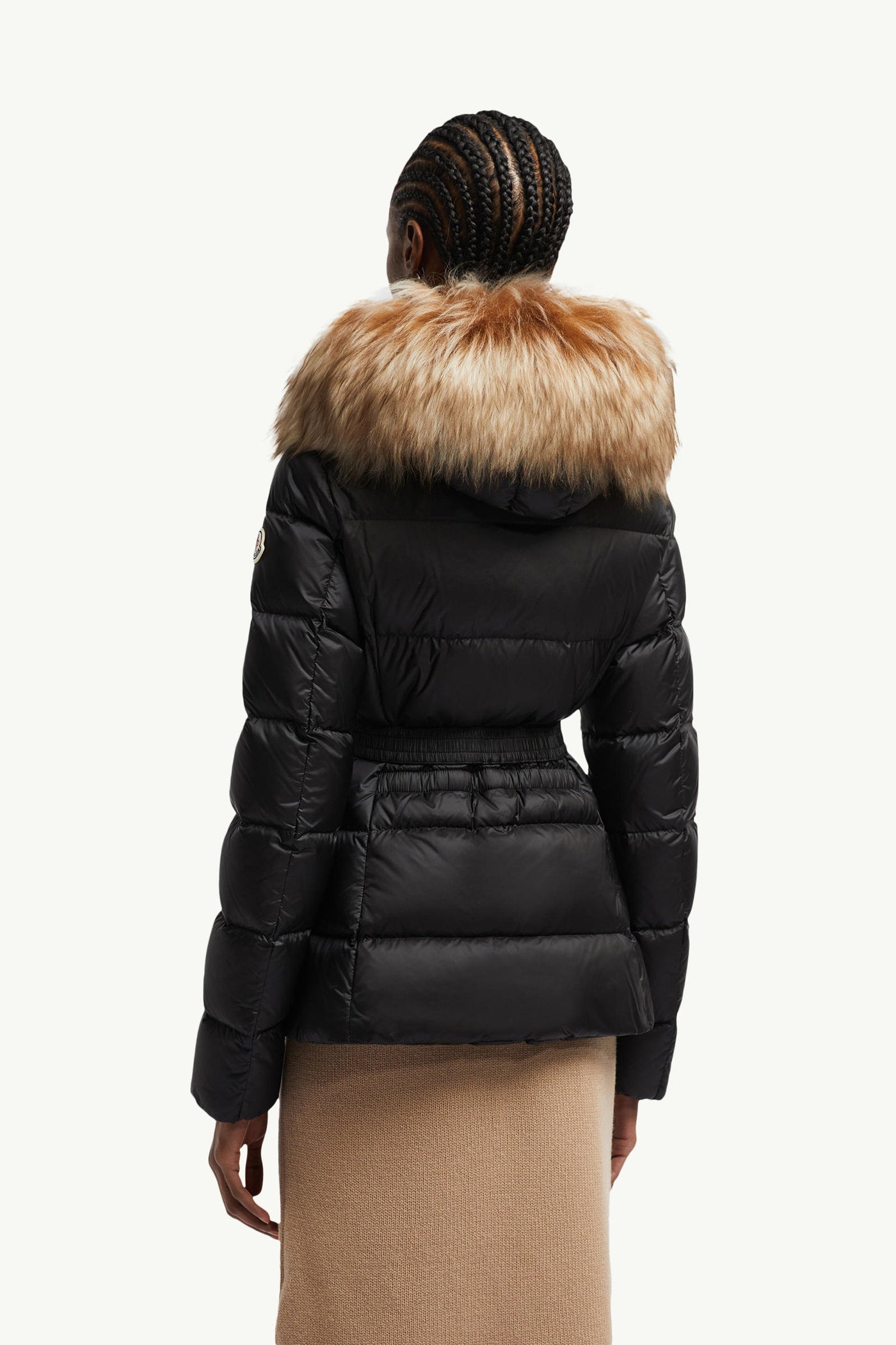 "MC" Boed kurze Daunenjacke mit Kapuze und Shearling-Besatz