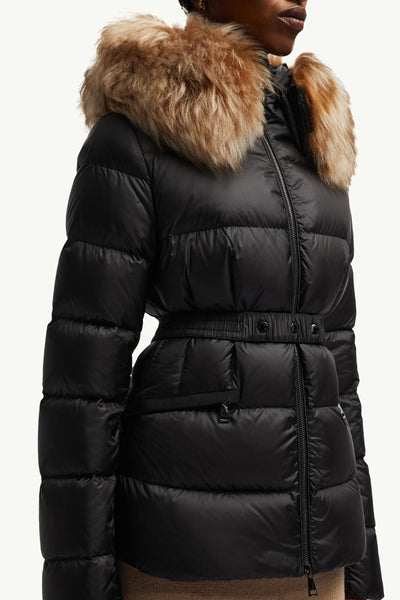 "MC" Boed kurze Daunenjacke mit Kapuze und Shearling-Besatz