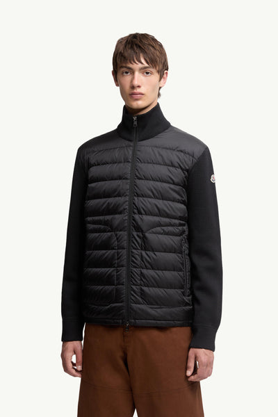 "MC" Gepolsterte Strickjacke mit Reißverschluss